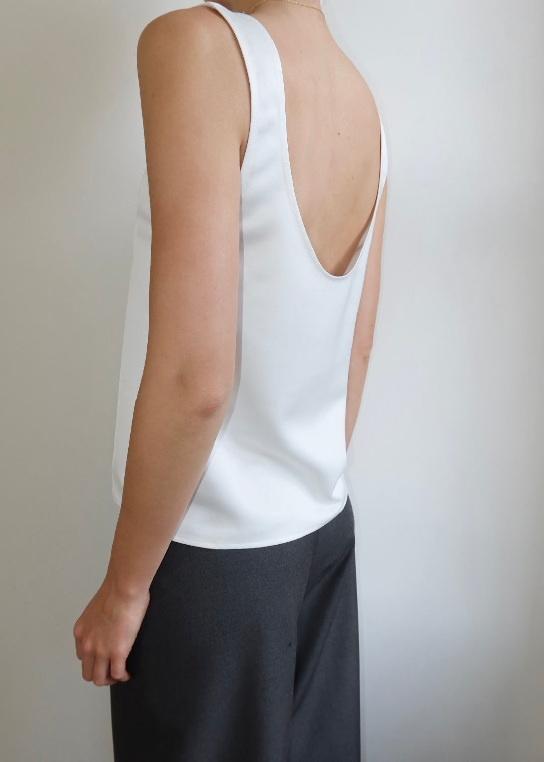 Waist tie satin cami