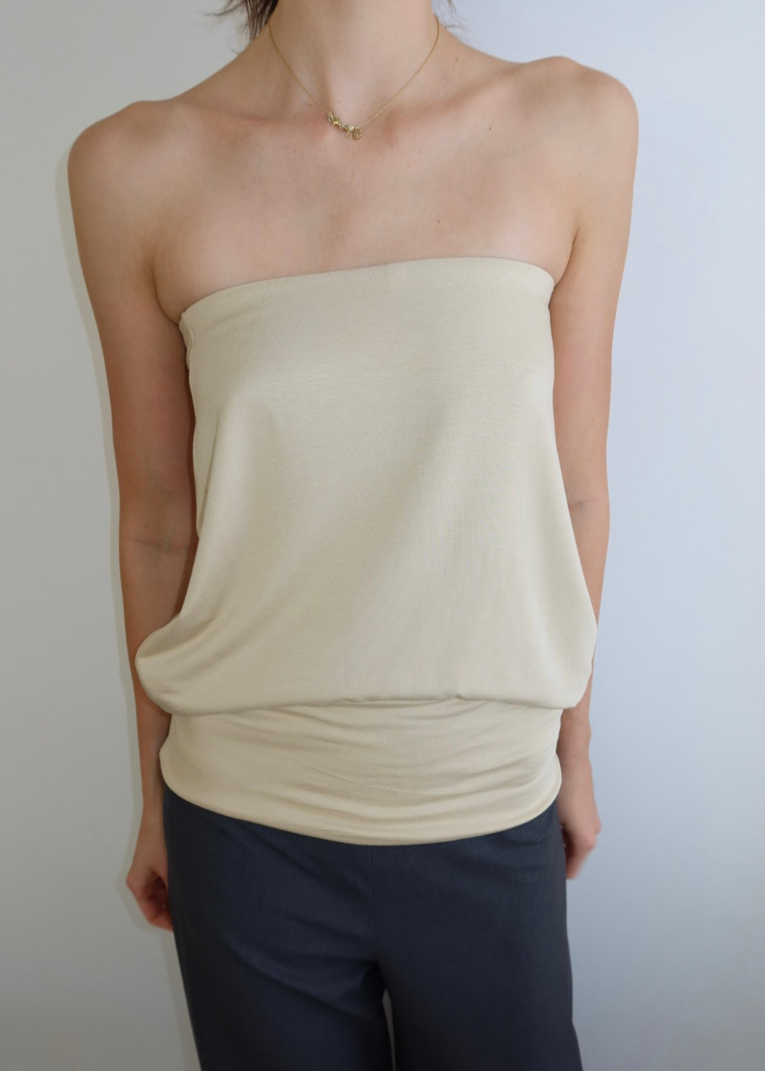 Drop waist bandeau .Butter yellow