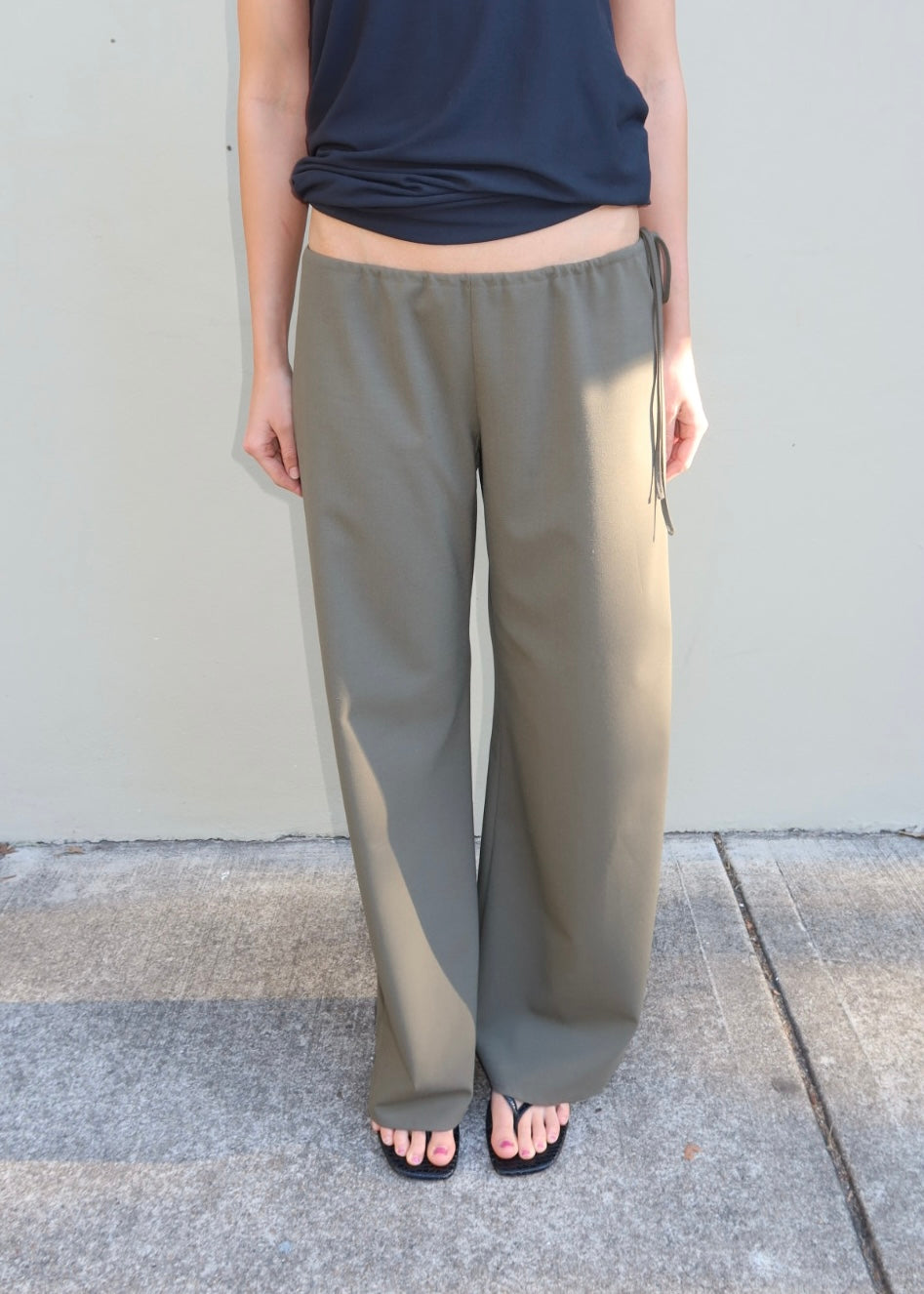 Tie Trouser. Moss