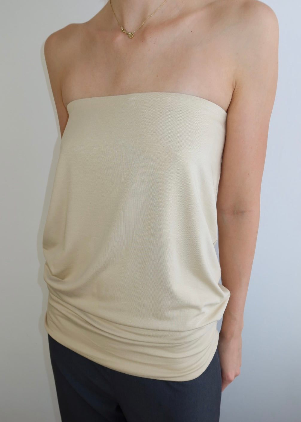 Drop waist bandeau .Butter yellow