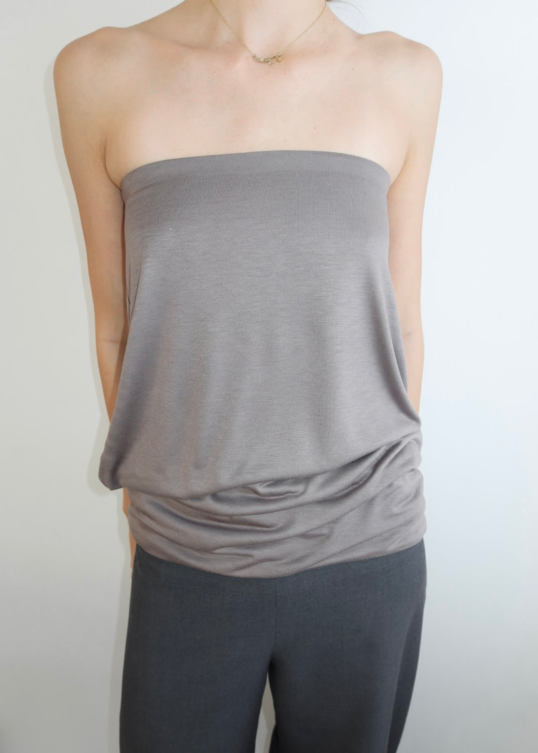 Drop waist bandeau. Ash brown