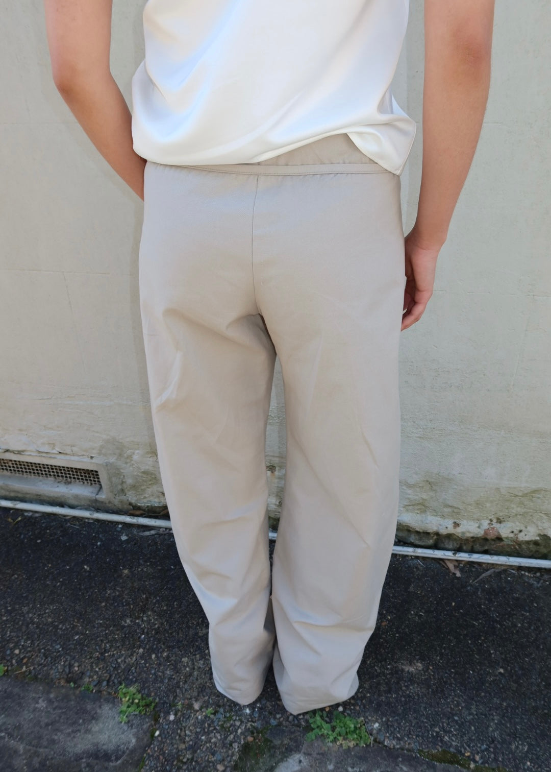 Waist tie trousers