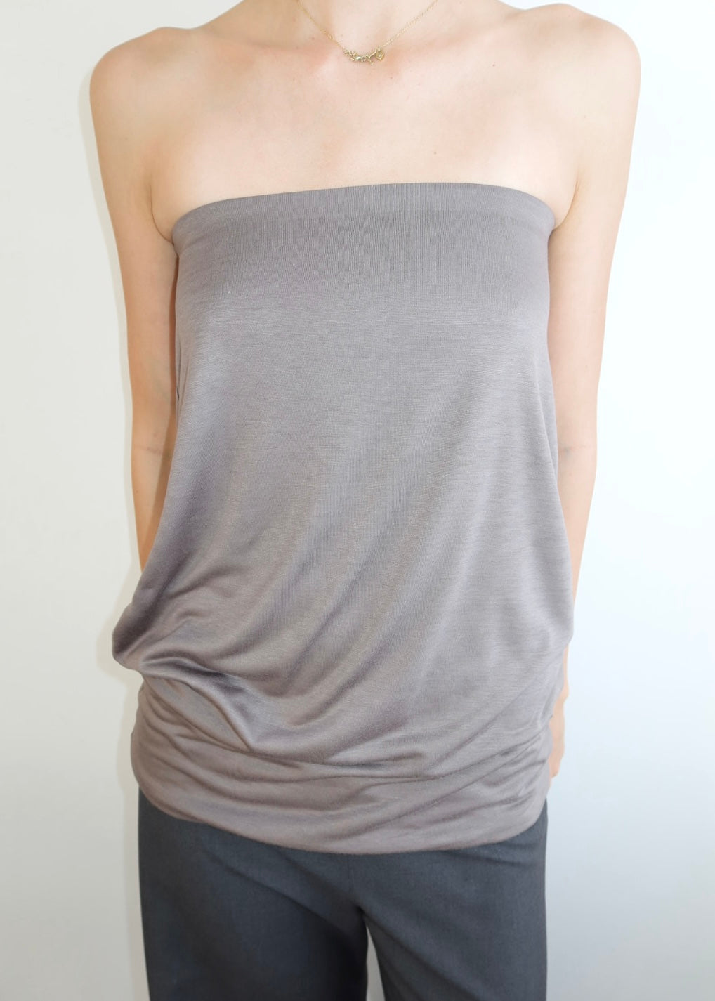 Drop waist bandeau. Ash brown