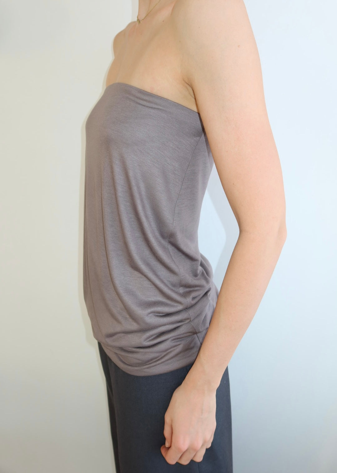Drop waist bandeau. Ash brown