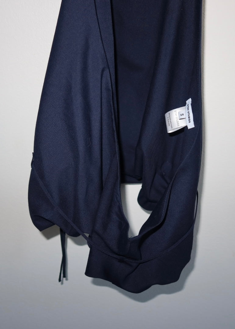 WAIST TIE HALTER NAVY