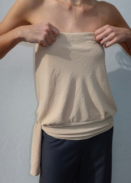 STRAPLESS BODICE SAND